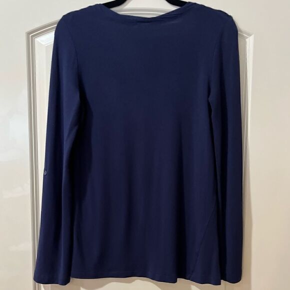 SPLENDID Long Sleeve Knit Top Navy Women’s Size Small - Picture 3 of 4